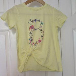 NEXT UK - Yellow 'B' for Beautfiul knotted T-shirt